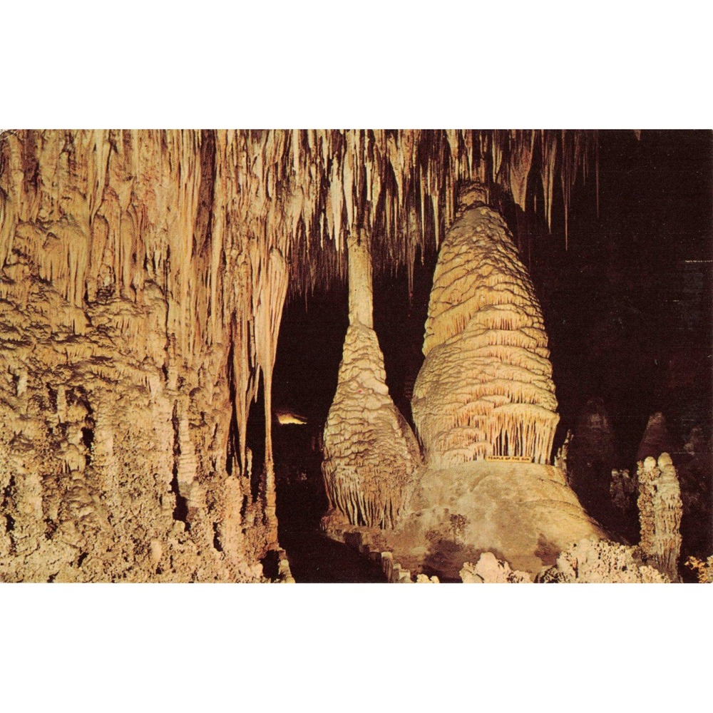 Vintage Carlsbad Caverns New Mexico Temple of the Sun Postcard 6DK-1144 - Picture 1 of 2